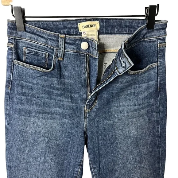 L’AGENCE Margot High Rise Skinny Jeans New Vintage Size 27 Stretch Denim Ankle - Picture 5 of 8